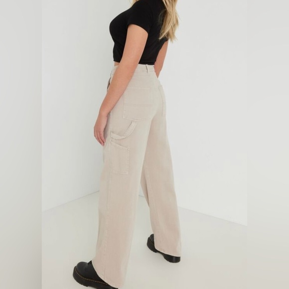 GARAGE Carpenter Pants -Beige Size 5 - Picture 3 of 8